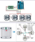 50Kg Load Cell Weight Sensor Half Bridge Strain Gauge HX711 Module For DIY Digital Scale Projects With Easy Setup Broad Community Support And Plug And Play Tinker Friendly Design wiring diagram with Arduino and four load cells