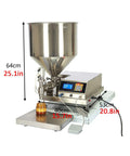 No Fuss Paste Filling Machine With Digital Display And Foot Switch Plug And Play Setup Smooth Operation Built Tough For Small Business Creams Honey And Jam with stainless steel hopper.