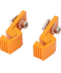 Rock Solid Low Profile Aluminum Tiger Claw Clamps 2 Pack For CNC 3018 Pro Ultra Mill with serrated grip, bright orange, compact design.