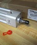 Rexroth Bosch TM-811000-03130 Pneumatic Cylinder with 12.5 inch stroke, 17 inch body length, and 2 inch bore on a workbench.