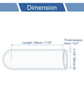 Diagram of Silicone Hose End Cap 1-1/8 Inch ID 28mm With 3-Ply Polyester Layer, showing dimensions and thickness in blue.