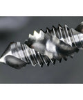 M3 x 0.5 Spiral Point Threading Tap for Pro Grade Metric Threading in Metalworking, HSS Co With AlTiN Coating, Round Shank With Square End, High Speed Steel Cobalt, H2 Tolerance, 1 Pc close-up of spiral flute tap