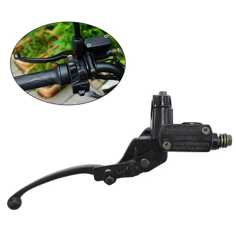 Right 7/8 Inch Hydraulic Brake Master Cylinder Lever Pump For GY6 Scooters with black handlebar mount