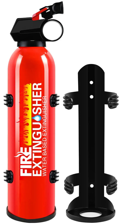 Compact Water Based Portable Fire Extinguisher With Mount Bracket for home kitchen car boat RV and more 620ml class A B C K.