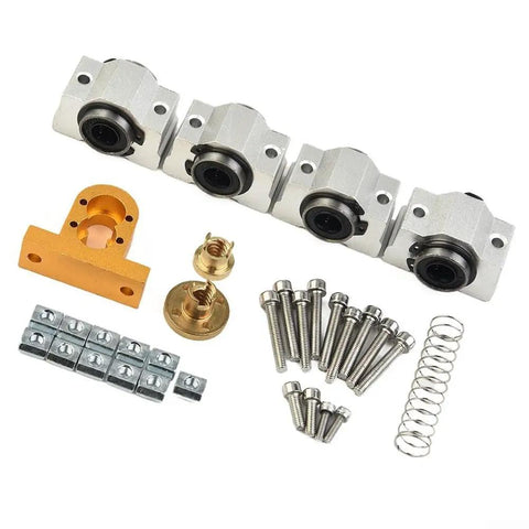 CNC 3018 Pro Upgraded X Axis Kit with metal linear bearings, T8 screw, and screws for router engraving machines
