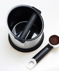 Badass Espresso Knock Box With Detachable Scraper And Shock Absorbent Base 700ML huge capacity grounds bin and scraper.