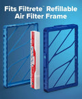 Filtrete 16x25x4 Refillable Air Filter replacement, MPR 1000, MERV 11, Allergen Defense with reusable filter frame