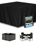 Waterproof Patio Furniture Cover For Square Table And Chairs 55 Inch By 55 Inch By 35 Inch With Storage Bag Heavy Duty All Weather Outdoor Protection