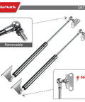 Rugged Gas Struts With Mounting Brackets 17 Inch Lift Supports, close-up showing removable ball joint and mounting bracket details.