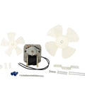 Universal Utility Blower Motor Kit For 120V Systems Replace SM670 TJ90SM670 Supco 3000 CW CCW with motor, blades, and adapters.