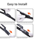 Installation steps for Top Shelf Front And Rear Windshield Wiper Blades For 2024 To 2026 Chevrolet Trax, showing wiper blade connector installation.