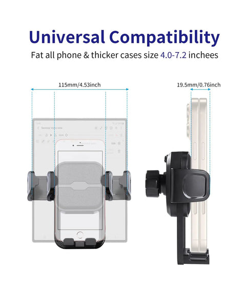 Custom Fit Auto Clamp Phone Mount For Hyundai Palisade 2026 with universal phone compatibility for devices 4.0-7.2 inches.
