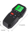 YDuupxe Wall Scanner 5 in 1 Wood Metal Wire Detection Tool with green display, handheld design, 7cm width and 17.7cm length.