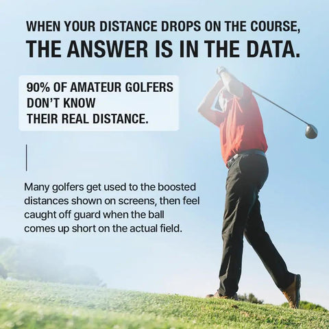 Shot5 Golf Launch Monitor Portable Doppler Radar Swing Speed Trainer Real Carry Distance Ball Speed Club Head Speed Smash Factor Distance Tracking Indoor Outdoor Practice For Real Course Data golfer swinging club outdoors