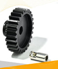Large Scale RC Pinion Gear Kit M1.5 27T 8mm Bore With 8mm To 5mm Shaft Adapter Sleeve Chromium Steel Motor Gear