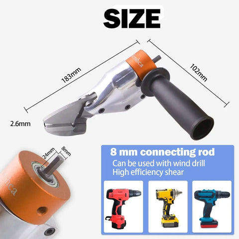 Heavy Duty Sheet Metal Cutter Drill Attachment Turns Any Drill Into A Pro Metal Shear For Smooth Burr Free Cuts In Steel Aluminum And Iron