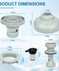 Large Inlet Air Nozzle For Intex Air Jet Valve And Above Ground Pool Return Jet Replacement Parts kit dimensions