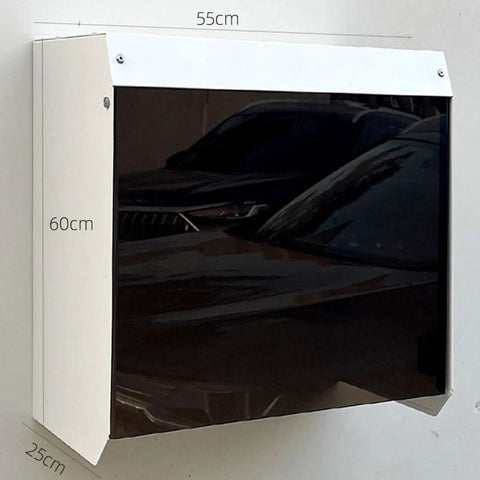 Universal EV Charger Cover With Wall Mount Hardshell Enclosure And Sloping Waterproof Canopy with dimensions 55cm x 60cm x 25cm.