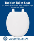 Baby Toilet Seat Toddler Size Fits American Standard And Eljer Toilets Durable Wood White Sturdy Contoured Comfort