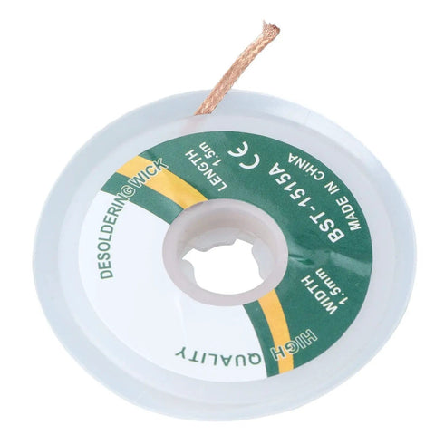 Pro Grade Alloy Copper Desoldering Braid For Electronics Repair And PCB Work, High Absorption Solder Wick Tool, 1.5 Meter Length, 1.5mm Width