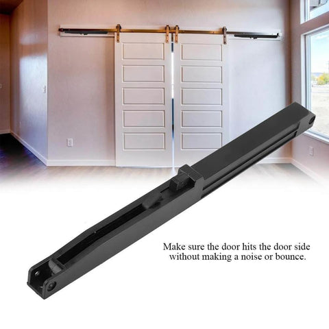 Two Pack Barn Door Soft Close Kit Hole Free Version Sliding Hardware with spring damper for all roller slides and barn doors.