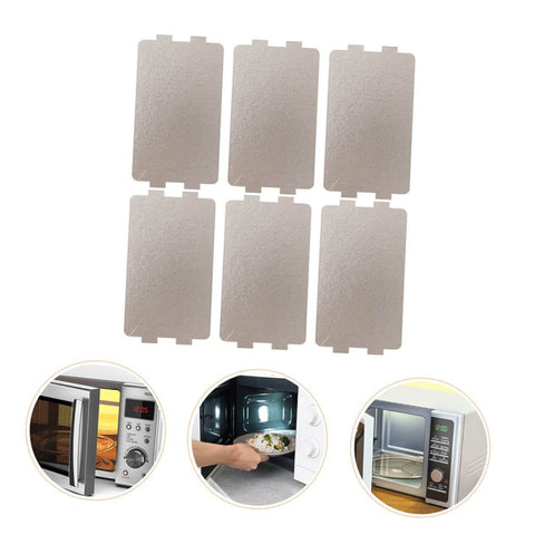 Six Pack Microwave Heat Insulation Pads Mica Sheet Covers for Waveguide Crisper Liners, easy to cut and install, for kitchen upgrades.