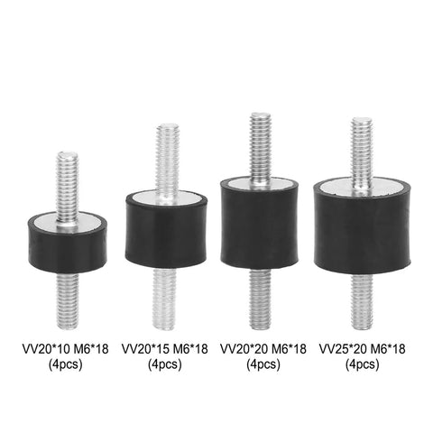 M6 Rubber Anti-Vibration Mount Bobbin Silentblock For Cars Boats And Auto Gear Durable Rubber And Metal Shock Absorber, VV20 VV25 M6*18