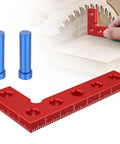 Pocket Sized EDC Precision Right Angle Square For Woodworking With Inch Scale CNC Aluminum Center Finder Tool Scriber And Edge Locator For Carpenters Red Finish