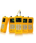 Road Ready Leeb Metal Hardness Tester With D Impact Probe And Calibration Block Digital Readout showing multiple testers in yellow housing.