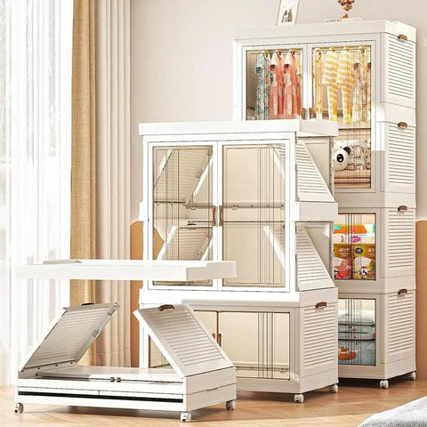 Knockout Portable Foldable Wardrobe Closet Multi Tier Storage Organizer With Heavy Duty Fabric Build No Sweat Assembly Roomy Fit For All Your Daily Threads And Slick Living Room Organization Setup
