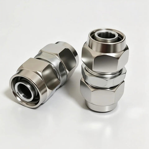 8 Pack Straight Air Fittings 4 To 16mm Heavy Duty Push In Pneumatic Connectors Tool Free Quick Install Leak Proof Secure For Air Lines Hose Systems And DIY Projects, stainless steel