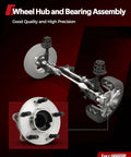 Rear Wheel Hub Bearing Assembly 5 Lug With ABS For Hyundai Santa Fe 2007 2018 FWD, zoomed view and installation diagram
