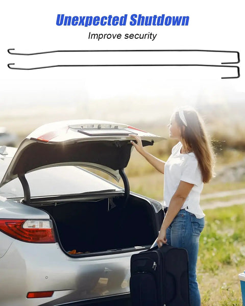 Woman using Honda Accord Beefed Up Trunk Lid Torsion Spring Kit With Clips 2 Pack Replacement For 2008 to 2010 3 5L And 2010 to 2012 2 4L