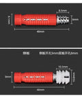 Nifty Hidden Cabinet Fasteners For No Fuss Furniture Building Rock Solid Zinc Alloy Expansion Bolts in red with dimensions.