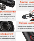 Features of 11 Inch Extra Long Straight Air Die Grinder With A Badass Pneumatic Build And 22000 RPM: chuck, lock switch, filter, inlet adjustment.