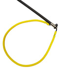 Close-up of Carbon Fiber 5 Foot Two Piece Pole Spear Set With Travel Bag Three Prong Stainless Tip Yellow Sling Lightweight Ice Fishing Gear