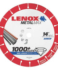 14 Inch Segmented Rim Diamond Edge Cutoff Wheel For Metal With 1 Inch Arbor Dry Use On 14 Inch Chop Saws Up To 4300 RPM
