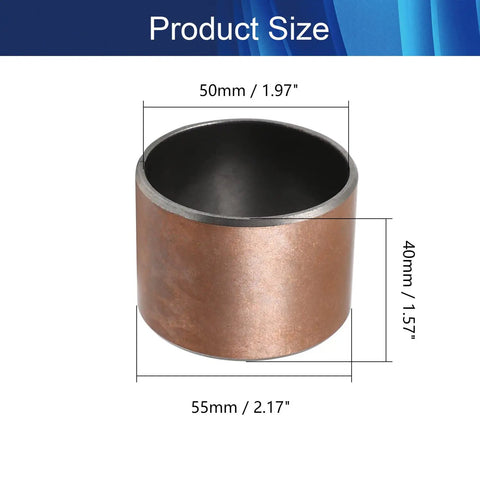 Heavy Duty 50Mm X 55Mm X 40Mm Oilless Sleeve Bearing with dimensions 50mm x 55mm x 40mm for high torque motors.