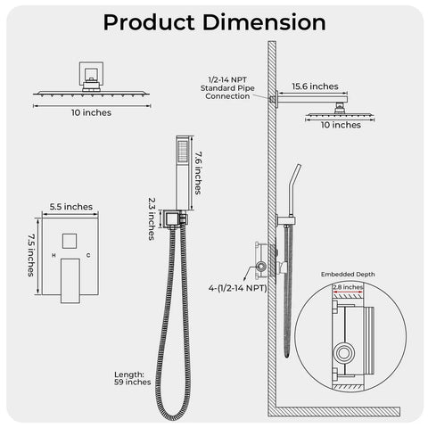 Top Tier 10 Inch Rainfall Shower System Featuring A Slick Handheld Wand And Ultra Smooth Single Lever Handle In Sharp Matte Black Coating For Zero Fuss Bathroom Refresh And Killer Water Flow
