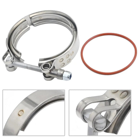 Turbo V Band Clamp With O Ring Seal Replacement For Dodge Cummins 4BT 6BT 12V 24V Five Point Nine Liter Diesel 1994-2002