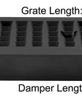 Louvered Plastic Floor Register Black Finish 4x8 Inches 10 Pack Decorative Air Vent Grate with dimensions and durable lattice design.