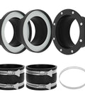Heavy Duty 4 Inch Magnetic Dust Collection Fittings For Shop Vac Hose Quick Snap Connectors With Magnets for easy hose attachment.