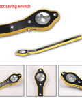 360 Degree Swivel Head Jack Ratchet Wrench With Forward And Reverse Knob, Labor Saving Hand Tool for Quick Tire Changes