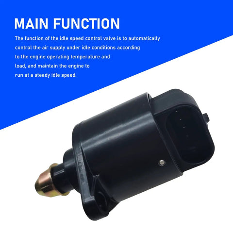 Direct Swap Idle Speed Control Valve And Throttle Stepper Motor That Locks In Smooth Engine Idling and Keeps Rpm Rock Solid. Close-up view of the black throttle stepper motor.