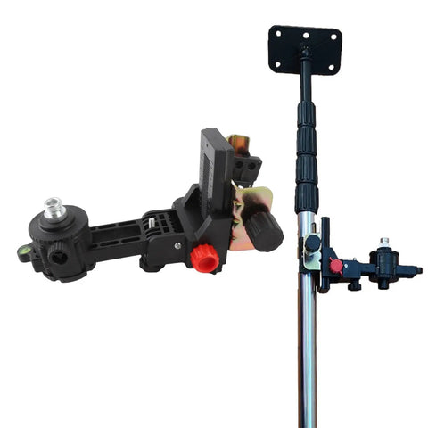 Pro Grade Fine Tuning Bracket Level Adapter L Shape Magnetic Pivoting Base Mount Pole 360 Degree Rotation With Clip