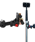 Telescoping Pole Head Mount With 360 Degree Rotation Cradle and Fine-Tuning Bracket Level Adapter for cameras