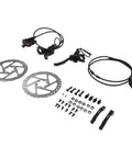 Sweet 3-Pin Hydraulic Brake Set Fits E-Bikes Like A Glove With 800mm Front And 1400mm Rear Hoses For Precise Control And Safety Cutoff Switches