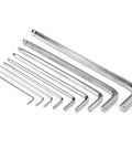 Heavy Duty Nine Piece Metric Hex Key Set Wrench Kit Storage Cover Chrome Vanadium Steel Auto Repair Machine Handles 1 5 Mm To 10mm Bolts Rugged Build Stops Snapping Grinds Fixed Repairs Shop Mechanics Finish Work Save Avoid Brands, chrome vanadium hex keys