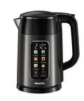 Electric Kettle 1.7L With Clear Touch Screen Temperature Control, No Plastic Contact With Water, Six Preset Temperatures, Dark Grey
