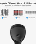 1D USB Barcode Scanner With Intelligent Stand No Fuss Wired Scanner Delivers Snappy 32 Bit Processing shown scanning barcodes